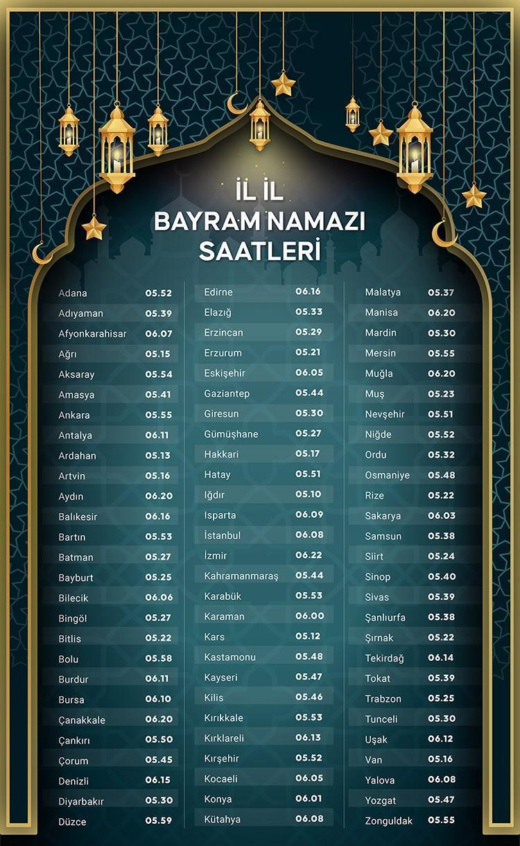 Kurban Bayramı 2025 İlla İstanbul Bayram Namazı