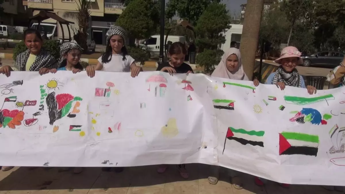 reyhanlida filistinli cocuklar icin resim etkinligi duzenlendi 36lsuIYq